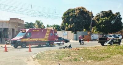 Imagem da notícia Colisão entre moto e bicicleta em Coxim deixa um morto e um ferido